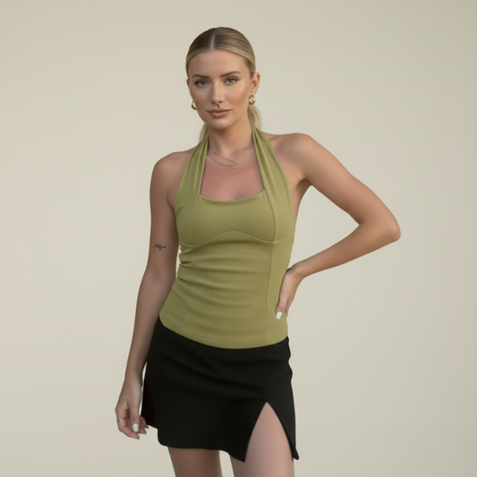 Celeste Structured Halter Top